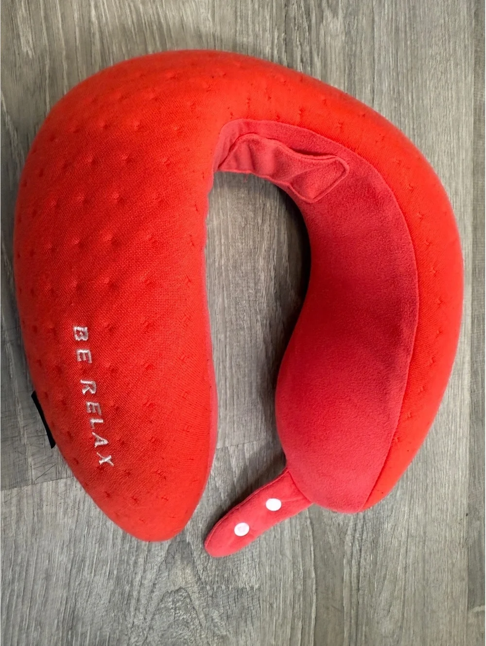 Be Relax Wellness Color Edition Pink Travel Neck Pillow with Carrying Bag